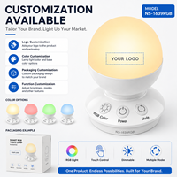 Lampe d'ambiance LED avec 16 effets de couleur, veilleuse à commande tactile pour chambre moderne