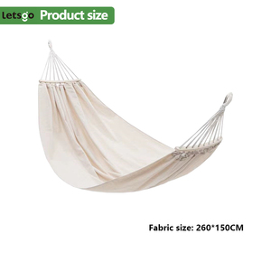 Açık kamp dişli renkli çift tuval hamak kolej yurt salıncak sandalye fabrika toptan Anti İpucu hamak - Product Image 3