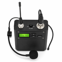 Microphone sans fil professionnel avec écran LCD, récepteur compact longue portée pour l'enseignement en classe, les conférences et les réunions