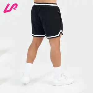 Logo personnalisé Vêtements de sport pour hommes Vente en gros Gym Polyester vierge Basketball Workout Séchage rapide Short en maille légère