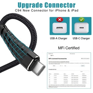 0.1 USB โลโก้ตามสั่ง caradores Para celular Type-C ชาร์จเร็วสายดาต้าเดอร์สำหรับ iPhone สายชาร์จ Tipo C USB - Product Image 3