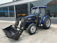 Tracteur agricole 50hp 4wd avec chargeur frontal pelleteuse pelleteuse pelle tracteur agricole d'occasion à vendre