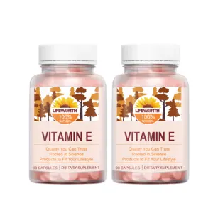 Lifeworth-cápsulas de aceite de vitamina e, cápsulas de gel suave de 400mg para la salud y la belleza de la piel
