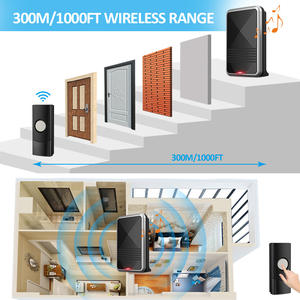 Ringbell ऑटो-सीखने वायरलेस घंटी QH-823A काले - Product Image 3