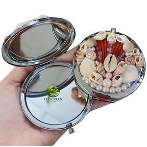 Nuevo espejo de concha marina de recuerdo de Vietnam, ecológico, redondo, hecho a mano, moderno - Product Image 3