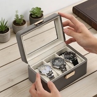 Étui de rangement de luxe en cuir PU anti-rayures pour montres de marque, idéal pour les collections et les voyages