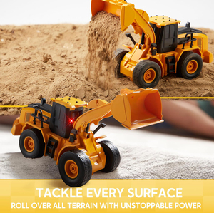 Camion <span class=keywords><strong>tracteur</strong></span> excavateur <span class=keywords><strong>télécommandé</strong></span> DWI Dowellin avec lumière et son, 2,4 G, chargeur frontal, jouet de construction - Product Image 5