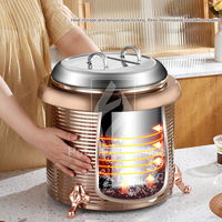 Chauffe-soupe électrique en acier inoxydable Bain Marie Bouilloire Restaurant Traiteur Buffet Réchauffeur d'aliments Pot Hôtel Restaurant Fournitures