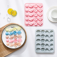 Moule en silicone antiadhésif à thème baseball, réutilisable, de qualité alimentaire, mignon, magnétique, pour chocolat, bonbons et glaçons DIY