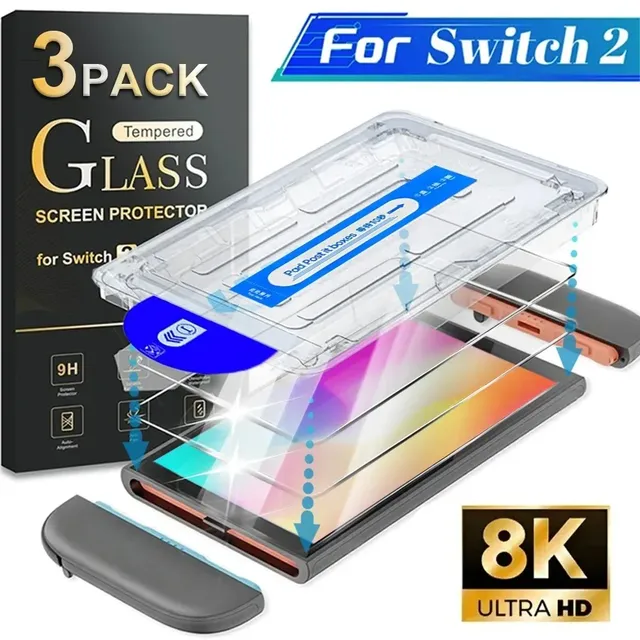 Anti-Fingerprint Bubble-Free 9H Hardness Protective Film Accessories for Nintendo Switch 2 Tempered Glass Screen Protector