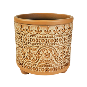 <span class=keywords><strong>Pot</strong></span> de fleurs en PP de 6 pouces avec <span class=keywords><strong>pieds</strong></span>, motif sculpté vintage, léger et vieilli, pour la maison et le jardin - Product Image 2