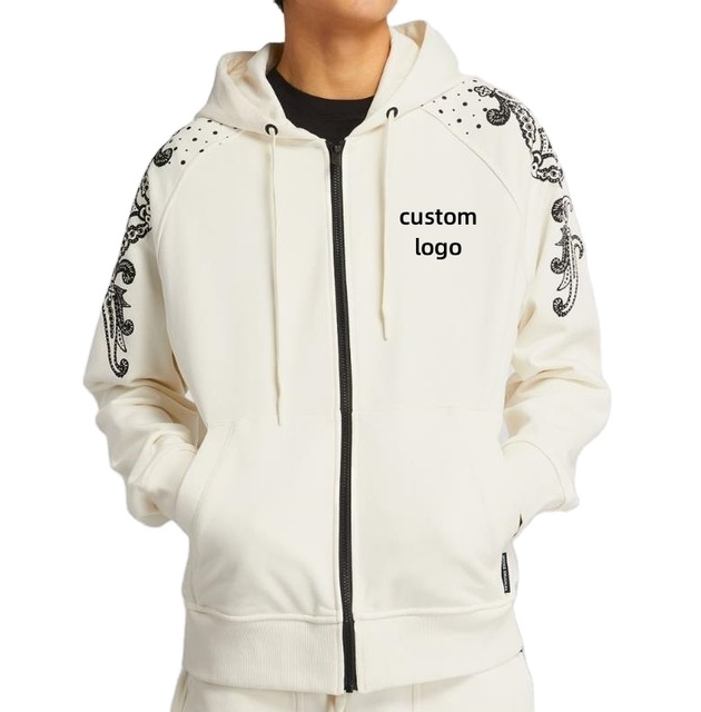 Custom logo Printing Digital Direct Injection Embroidered Hoodies Sweatshirts Side Design French Terry Screen Printing Hoodie