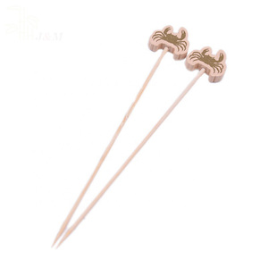 Brochetas de bambú importadores restaurante <span class=keywords><strong>Animal</strong></span> oso en forma de barbacoa redonda palos de bambú - Product Image 4