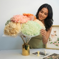 Kelopak Bunga Hydrangea Kering Berkualitas Tinggi Hflora, Cabang Panjang, Bunga Asli Tahan Lama, Asal Yunnan, 20-25cm, Awet