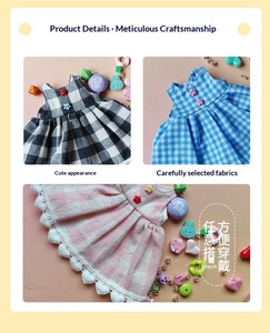 Vente directe usine OEM ODM NINI Zsiga Vêtements de poupée : Pantalon à bretelles rayé et accessoires pour poupée modèle Gazi Sister en tissu - Product Image 2