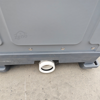 Cabine de toilettes mobiles ZENO, conteneur mobile, WC portable, cabine de toilettes portables, toilettes avec siège, cuvette à chasse d'eau, pompe à pied