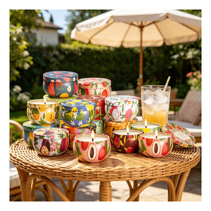 Kits de fabrication de bougies esthétiques avec emballage en pot, couvercle blanc mat, bougies de luxe à l'arôme de soja, sélection de présentoirs pour cadeaux de mariage, qualité supérieure - Product Image 4