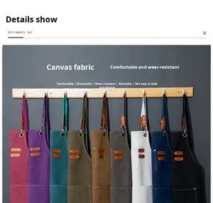 Delantal de Lona Fino Personalizado para Verano, Delantal Impermeable y Resistente al Aceite para Mujer, Ropa de Trabajo para Hostelería, Limpieza y Publicidad - Product Image 1