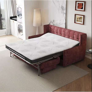 Wholesale Luxury Tufted Chenille Fabric <b>Sleeper</b> Sofa Modern Sofa <b>Bed</b> with Sturdy Metal Frame - Product Image 1