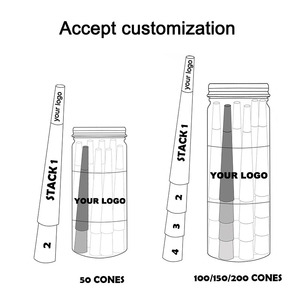 Cuộn giấy hình nón cháy chậm tùy chỉnh 1 1/4 màu nâu, kích thước king size, dùng một lần, dạng ống ngọt - Product Image 5
