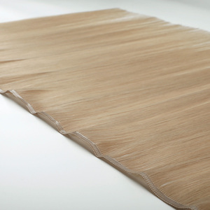 LeShine-extensiones de cabello humano Remy de fábrica, trama plana sin costuras, doble estiramiento, Pu, Plata - Product Image 2