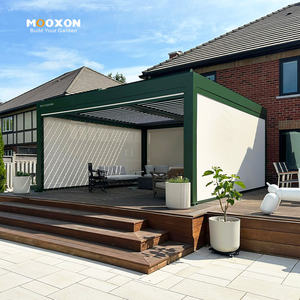 Pergola Mooxon Skypoly in Alluminio Gazebo da Esterno Tetto Motorizzato Pergola <span class=keywords><strong>a</strong></span> Lamelle Orientabili Bioclimatica in Alluminio Sistema in Alluminio - Product Image 1