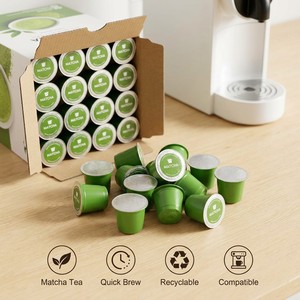 Capsules de thé Matcha Goma 2g 8g compatibles K Cup, préparation rapide, recyclables, capsules de thé vert premium - Product Image 1