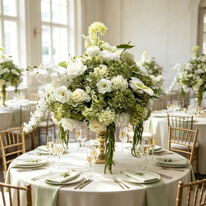 DKB Artificial Flowers OEM Luxury Silk Rose Flower Balls High End Artificial Silk Flower Balls for Wedding Table Decorations - Product Image 1