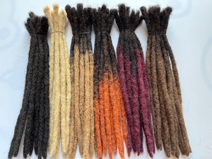 Crochet permanent fait main Micro 1b24 Dreadlocks extensions de cheveux humains dread lock Afro Kinky <span class=keywords><strong>Curly</strong></span> 0.8 cm pour hommes noirs - Product Image 5