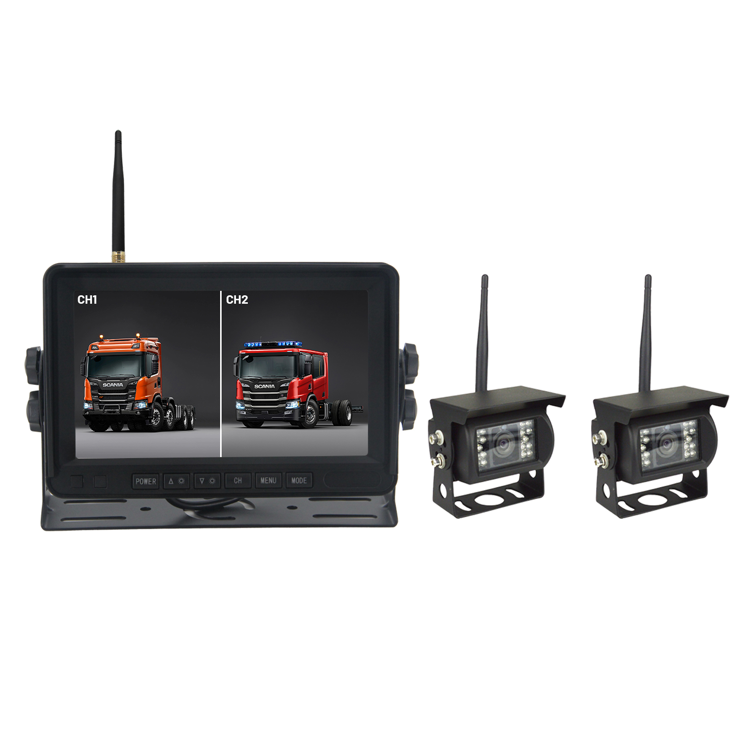 2 CH 7inch Camera Monitor Kit