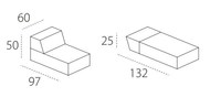 Canapé-lit pliant géométrique design moderne, sectionnel modulaire, avec rembourrage en tissu et éponge, gain de place, pour usage bureautique, modèle YeFei 320