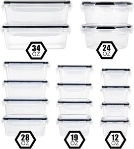 24-Piece B Grade Sealed Snacks Dry <b>Storage</b> <b>Box</b> Set Food Grade Plastic Lunchbox with Plastic Lid for <b>Kitchen</b> and Office Use - Product Image 3