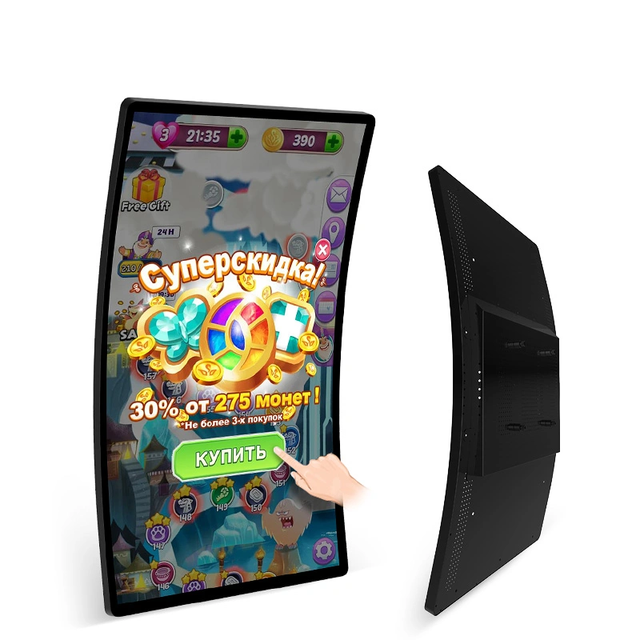 55 Inch Curved Gaming Monitor 1500R 2K/4K Industrial Monitor LCD Touch Screen Monitor