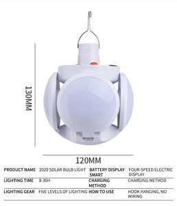 Affichage de puissance extérieure <span class=keywords><strong>camping</strong></span> solaire d'urgence éclairage étanche tente rechargeable led lanternes de recherche <span class=keywords><strong>camping</strong></span> lumières lampe - Product Image 5