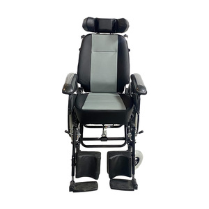 Silla de ruedas <span class=keywords><strong>manual</strong></span> de asientos reclinables cómodos de coche de lujo - Product Image 2