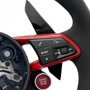 Volante con Botones de Encendido y Apagado y Marco Rojo para Audi B9 A3 A4 A5 S4 RS5 S3 S4 S5 <span class=keywords><strong>A6</strong></span> A7 A8 Q5 Q7 TT R8 S6 RS6 RS7 S7 B8 - Product Image 4