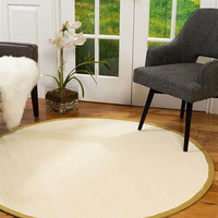 Tapis de sisal antidérapant moderne, petit accessoire rond de salon pour zone siège de loisir