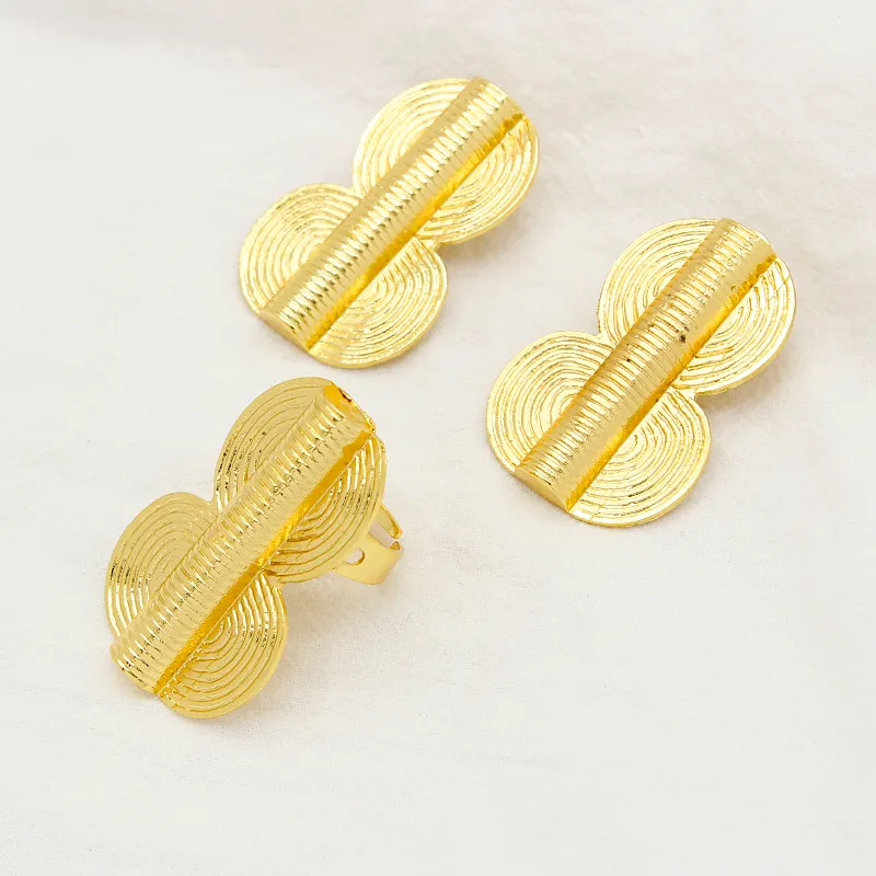 Meiji ювелирные изделия, Лидер продаж, позолоченные кольца, серьги, баскетбольные обручальные кольца, набор