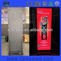 Affichage publicitaire vidéo pliable à double face mobile, contrôle Wifi 4G, écran LED, signalisation numérique, kiosque, totem, affichage LED