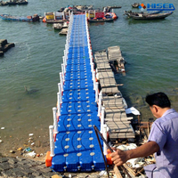 Pont flottant en plastique, pont flottant sur l'eau, cubes modulaires en HDPE pour quai flottant, prix