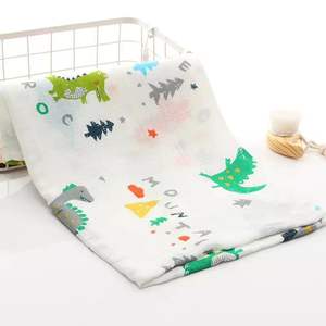 Couverture en gaze douce personnalisée 100% coton biologique et coton de bambou Mignon petit cerf dessin animé pour garçons et filles - Product Image 5