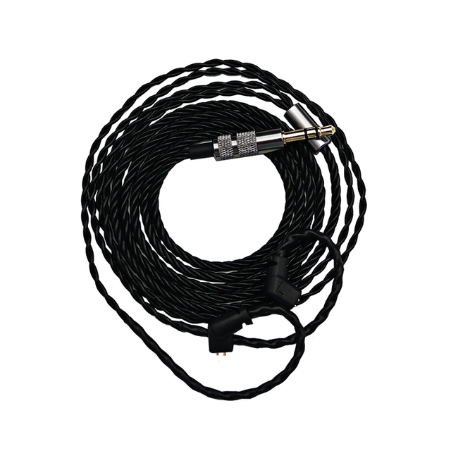 4-strand Smooth PVC Pure Copper Twisted Headphone Wire With 3.5MM Straight Jack QDC Interface MP3 HIFI Earphone Audio Cable Cord