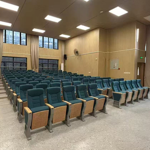 Vente en gros de sièges d'auditorium de théâtre empilables bon marché en métal chaises de rangée de salle de conférence chaises d'église - Product Image 1