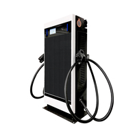 Borne de recharge DC pour véhicules électriques sur pied 40/60/80KW avec écran publicitaire, boîtier en acier au carbone, certifiée CE