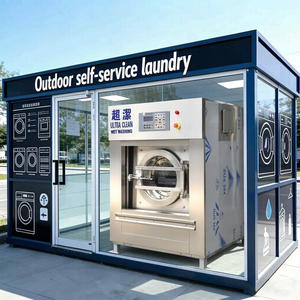 Lave-linge et sèche-linge électriques en acier inoxydable pour laverie automatique, capacité 15kg/20kg/25kg/30kg/40kg - Product Image 1