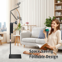 360 °   Support de tablette PC réglable en angle de rotation, support de téléphone suspendu, support de téléphone au sol en alliage d'aluminium pour cadeaux d'affaires