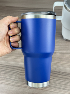 Wholesale 30oz Insulated Travel Mug with Handle Double Wall Stainless Steel Vacuum Cup Custom Logo for Coffee Tea Home Garden - Product Image 4