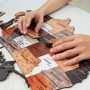 Puzzle en bois des États-Unis pour la maison, le bureau et la décoration murale. - Product Image 4