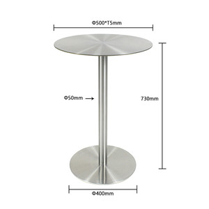 Fabrika Çıkışı Metal Paslanmaz Çelik Yemek Masası Ağır Dayanıklı Ticari Restoran Kahve Masası - Product Image 3