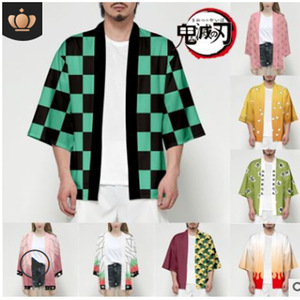 Cardigan Kimono Demon Slayer en coton pour adulte, costume de cosplay, tenue quotidienne - Product Image 1